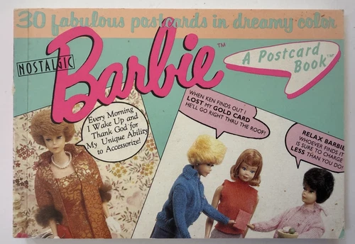 Vintage 1990s Nostalgic Barbie ~ Postcard Book The American Postcard Co, Cute
