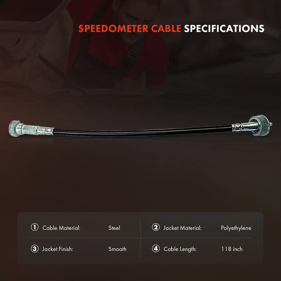 Cable velocímetro 12" para Toyota Corolla 1988 1989 1990-1993 Paseo 1992-1993 GAS Foto 3 de 4