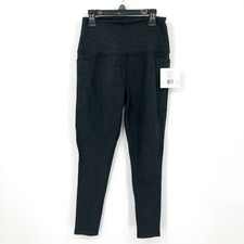 BEYOND YOGA Spacedye Out Of Pocket Midi Leggings Large Grey Darkest Night NWT