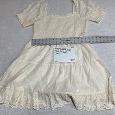 American Eagle white smocked mini dress, puff sleeves Size L. SKU707 #fairycore