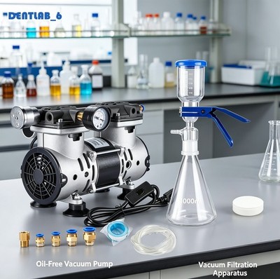 380W 85 L/min Lab Vacuum Pump 1000ml Lab Vacuum Filtration Filtering Funnels New