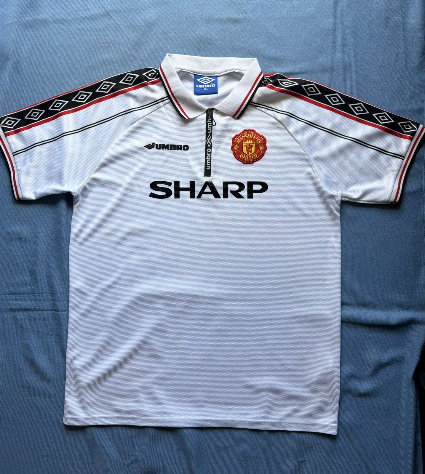 Umbro Manchester United 1998/99 Vintage Home Jersey Zip Men, Size L/XL/XXL