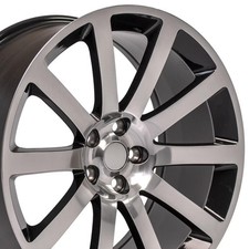 20x9 Black Machined 2253 Rim Fits Dodge Charger Challenger Chrysler 300