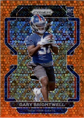 2021 Panini Prizm Prizms Orange Disco #400 Gary Brightwell - FB
