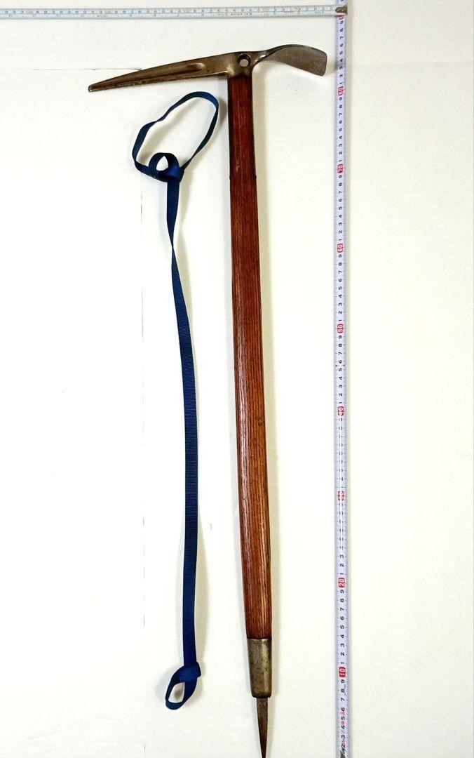Hacha de hielo Simond Super D eje de madera montañismo nieve exterior vintage Japón