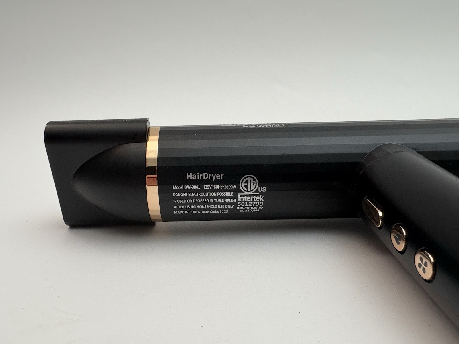 Whall Nicebay DW-9041 Black 110000RPM Ultra High Speed Ionic Hair Dryer 1 Attach