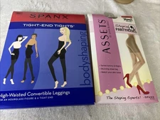 Lot 2 Spanx Tight-End Hi Waisted Convertible Assets Pantyhose Black A 1