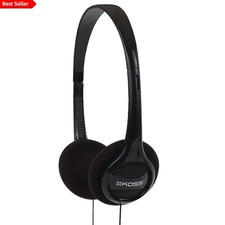 Lightweight Bluetooth 5.0 Portable Headphones - Minimalist Black, On-Ear Design
