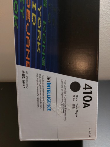 Genuine HP LaserJet 410A Black Laser Toner Printer Cartridge CF410A - New Sealed