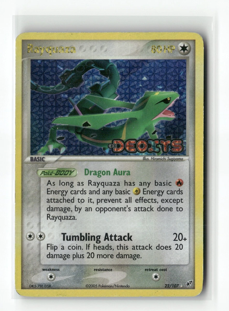 Rayquaza Pokémon TCG EX Deoxys Rare Collectible Individual Card