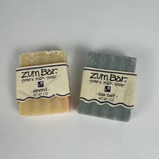 Zum Bar, Goat's Milk Soap - Sea Salt and Almond Varieties 3 oz  (Pack of 2)