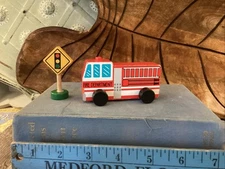 Horizon Group USA Inc Wood Toy Fire Department Truck And Stop Sign