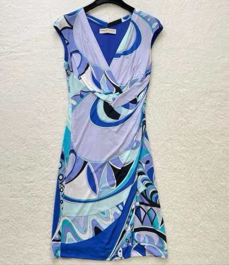 blue dresser with wood top Emilio Pucci