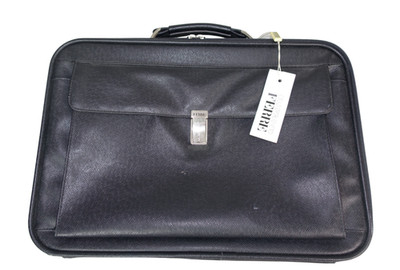 £495 GIANFRANCO FERRE STARRE LAPTOPTASCHE AUS SAFFIANOLEDER HERGESTELLT IN ITALIEN