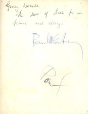 Paul McCartney and Ringo Starr signed promo photograph 1963