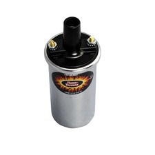 Pertronix Ignition Coil 40001 Flame-thrower Chrome 40000v Round 1.5 Ohm Oil