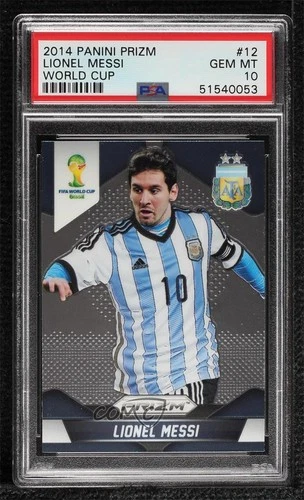 2014 Panini Prizm World Cup Lionel Messi #12 PSA 10 GEM MT