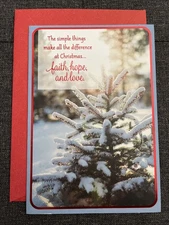 DaySpring Christmas Greeting Card Merry Christmas & Blessings Faith Hope & Love