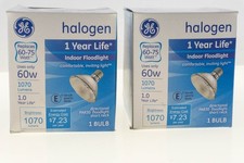 2CT: GE 60W Halogen DIRECTIONAL 1070 Lumens Floodlight Short Neck PAR30 TESTED 