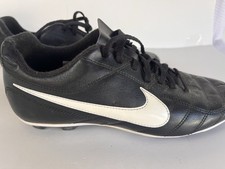 Nike Tiempo Rio II FG Youth Soccer Cleats Size 6Y Black/White Perfect for spring