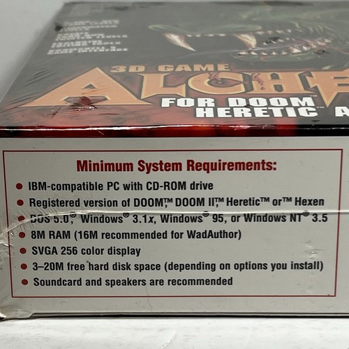 3D Game Alchemy For Doom Doom 2 Heretic Hexen 1996 New Sealed - Picture 8 of 8