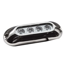 Faro subacqueo 4 LED blu Luce nautica di profondita per navigazione notturna -