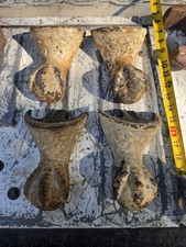 Antique Cast Iron Clawfoot Tub Feet Ball & Claw Set of 4 Original Paint Salvage