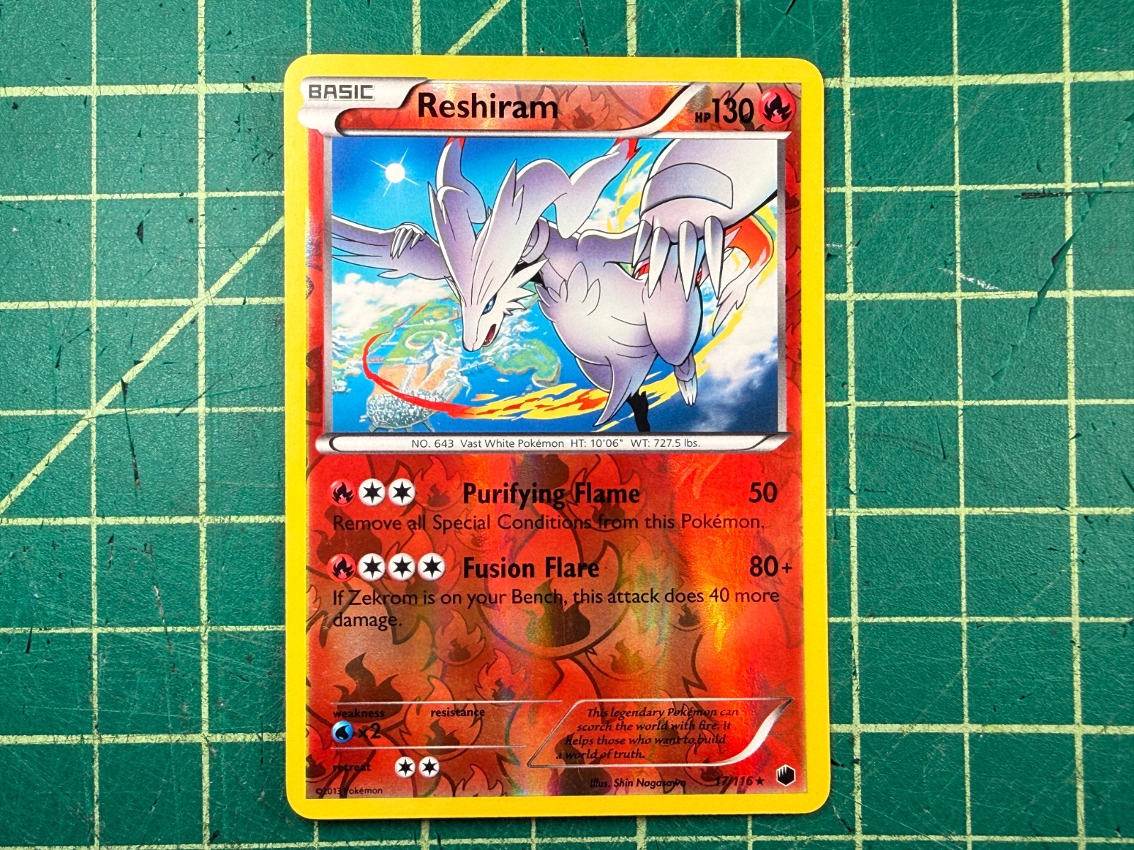 Reshiram 17/116 Plasma Freeze Reverse Holo NM