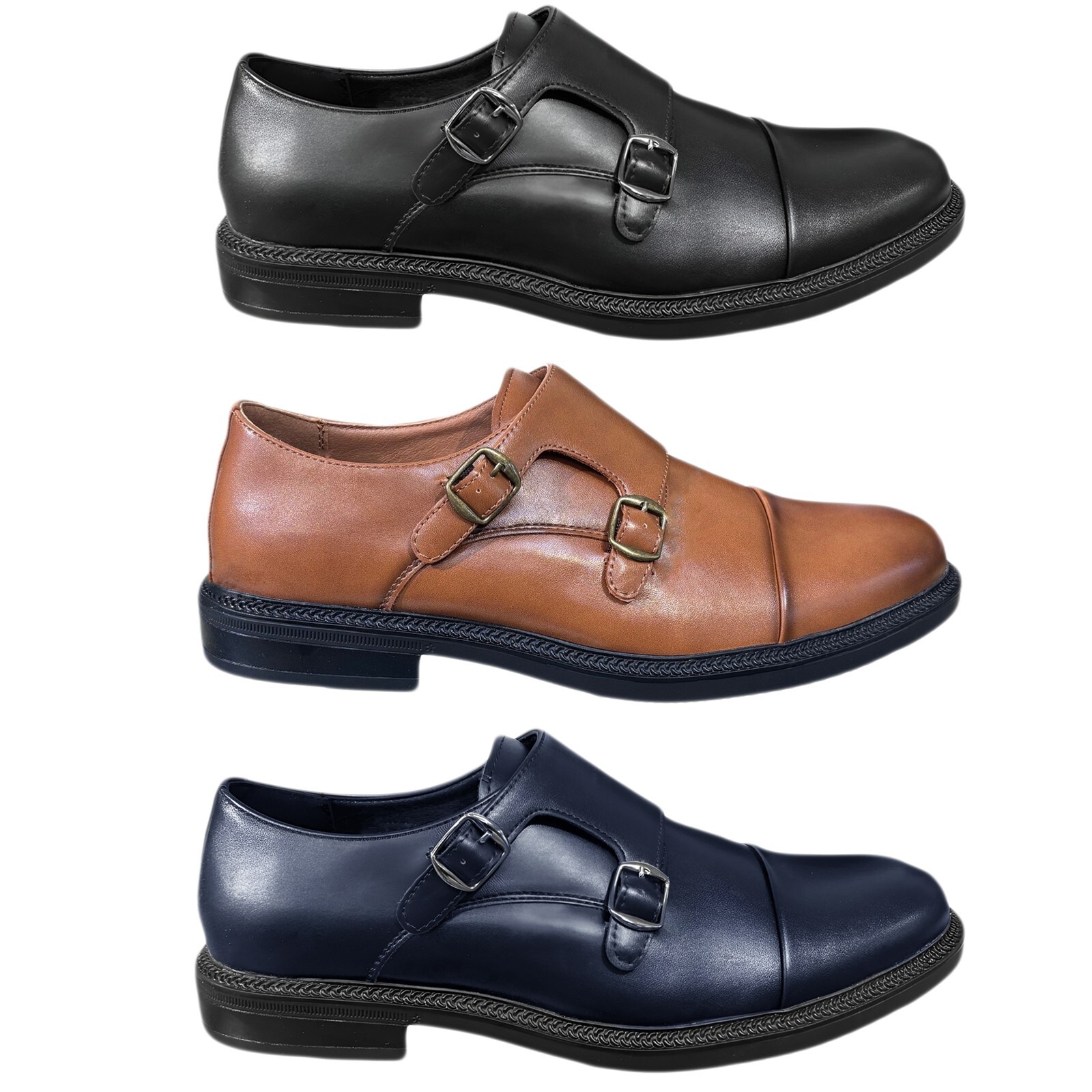 Mocasines Ecopelle Hebilla Hombre Elegantes Zapatos Informales Boda Cómodos V...