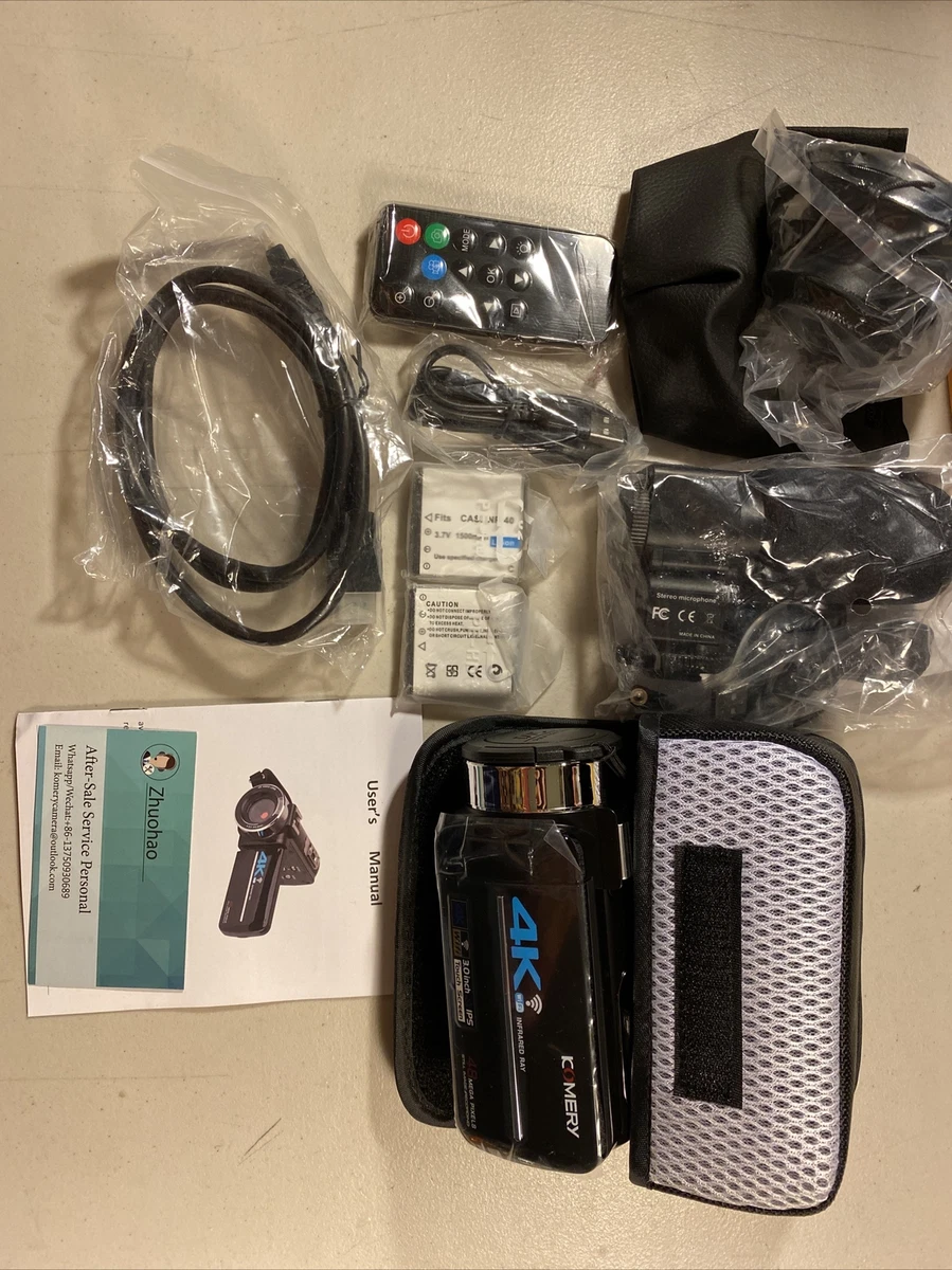 Komery Vedeo Camera 4K Camcorder For Live Streaming Webcam Vedio Recorder  New | eBay