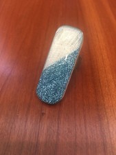 Made in USA Natural Wood/Resin Sky Blue Cocktail Ring Starlight Woods Handmade