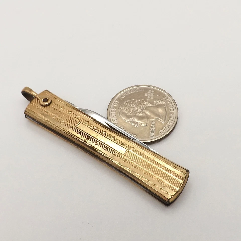 Gold Filled Mayward Pocket Knife Watch Fob Multi Tool Engravable Vintage - Image 2 of 4