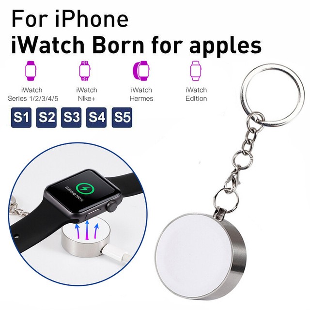 Portable Wireless Charger Charging Keychain For Apple Watch Series 5/4