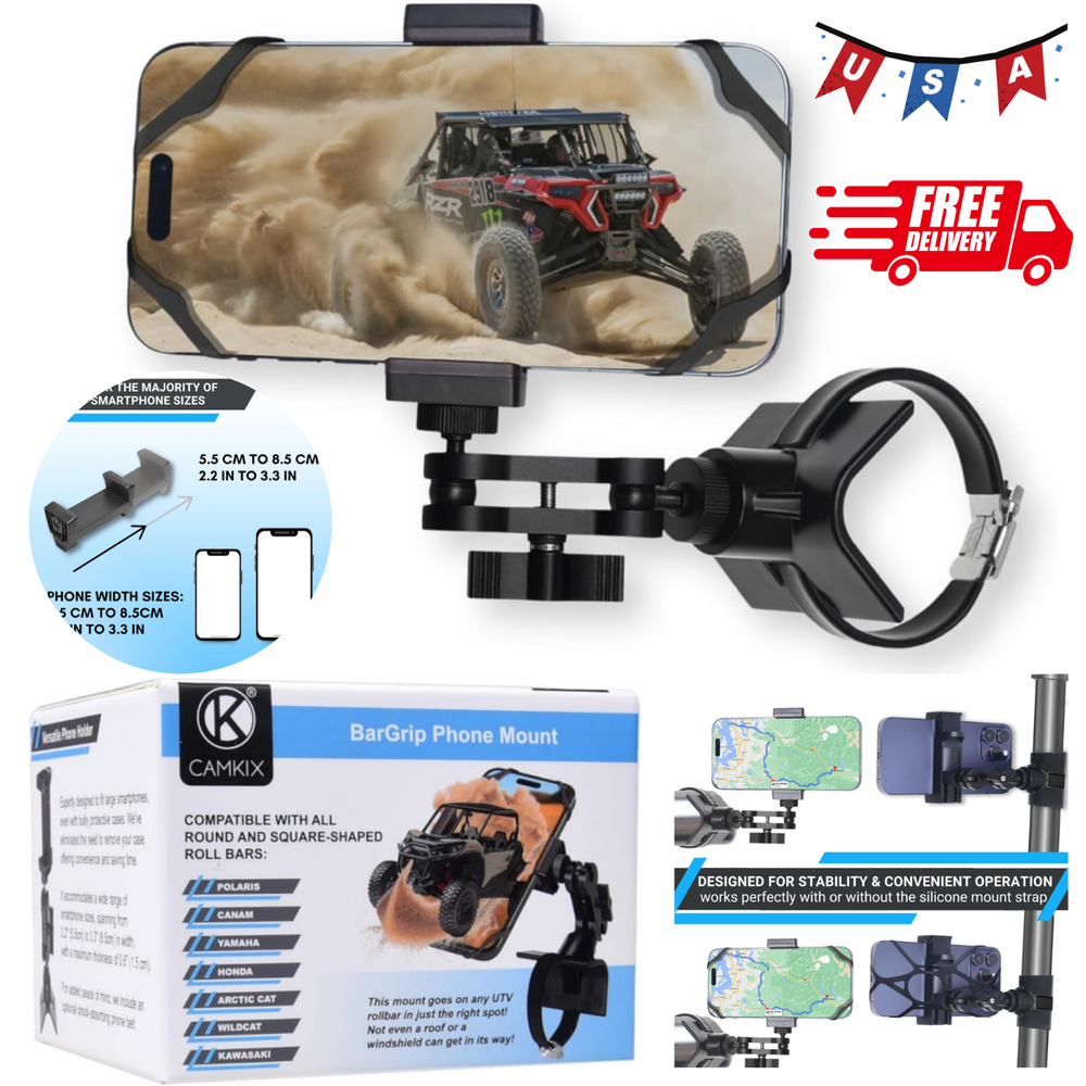 UTV Phone Holder, Smartphone Accessories , 360° Rotation for 1