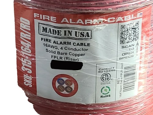 Lexco 250' Orange PVC Coated Galvanized Cable – 3/16" Diameter Wire Rope For Rigging & Securing