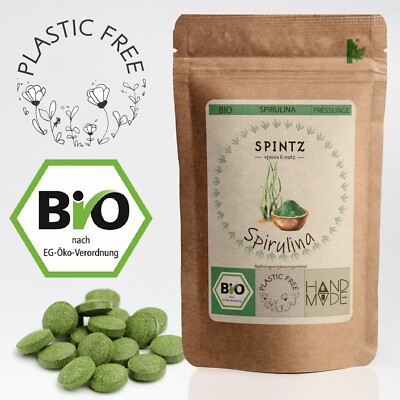 SPINTZ  2000 Stk. Bio Spirulina Presslinge | Vegan | 500mg/Tablette