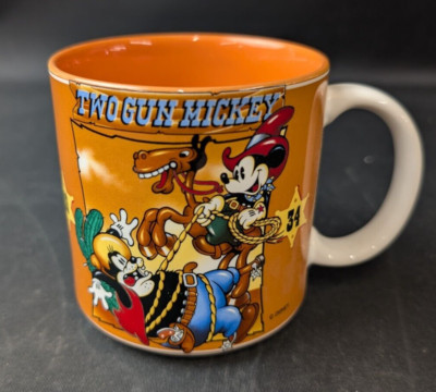 Vintage Disney Classic Mickey Adventures Two Gun Mickey Standard 3.5'' Mug