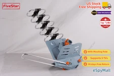 Amplified HDTV Outdoor Antenna 1080P Splitter Digital for 5 TV UHF VHF FM Pole