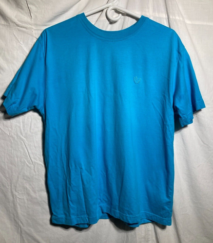 Vntg Liz Claiborne Sport 100% Cotton Short Sleeve T Shirt Women's Aqua Blue L
