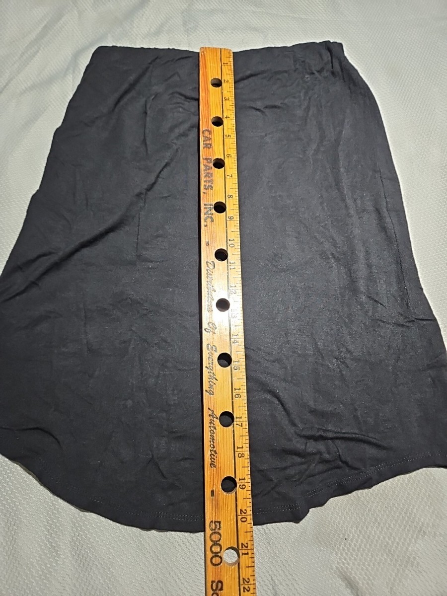 Jupe Droite Femme Charlotte Russe - Noir Avec Fente - Taille 4 - Polyester/Spandex - Occasion Très Bon État