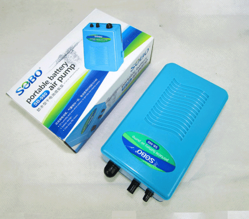 New Large Power Battery Air Pump Aquarium Outdoor Fish With Air Stone 2L/min - Picture 1 of 3