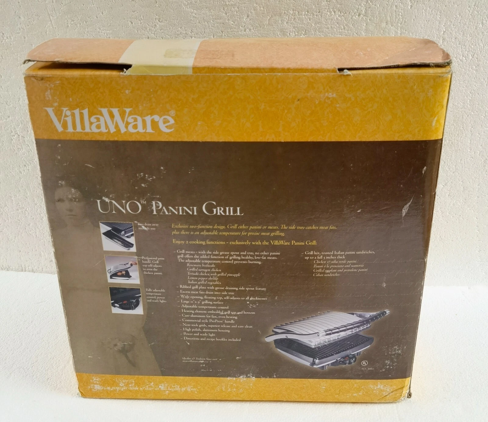 Villaware Model 2160 Uno Panini Grill Press Sandwich Maker Tested!
Opens in a new window or tab