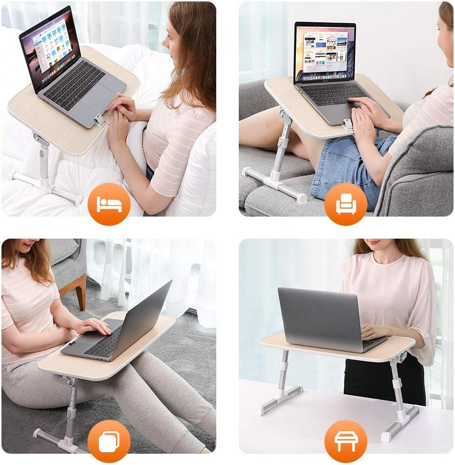 Support de lit inclinable pour ordinateur avec hauteur réglable
