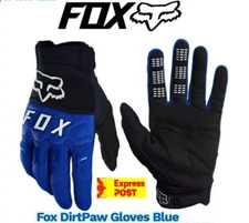 FOX Dirtpaw Motocross Gloves NEW Yamaha Blue Adult MX Motorcross dirt bike