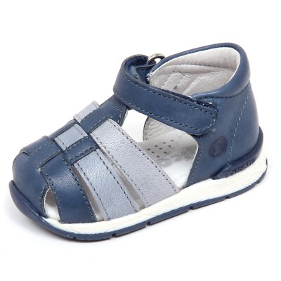 F7576 sandalo bimbo boy baby FALCOTTO scarpe blu/grey vintage effect shoe