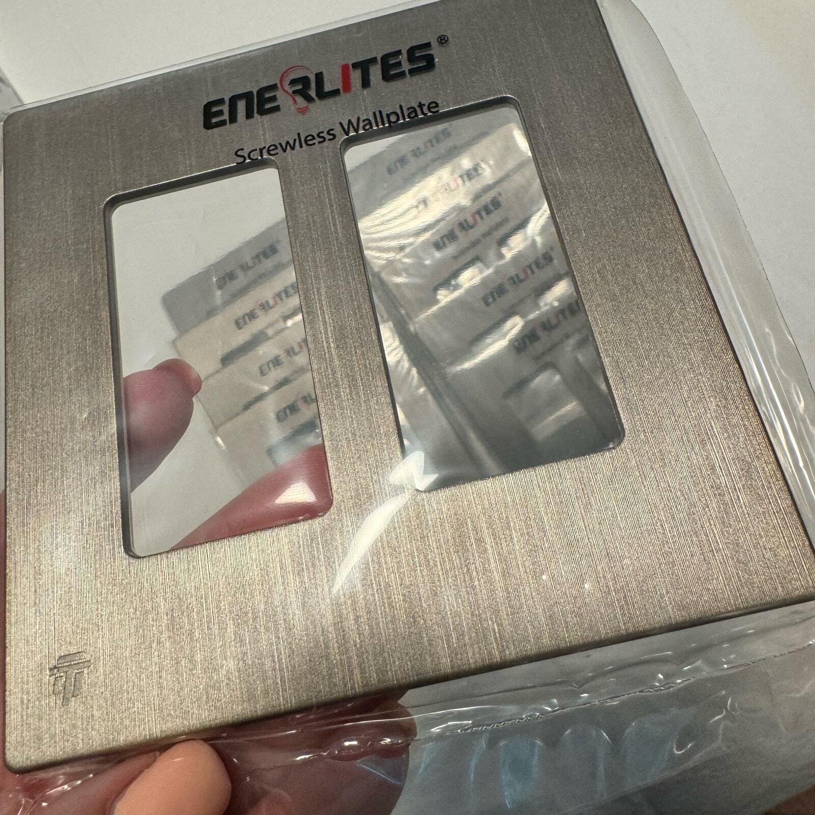 2-Gang ENERLITES Screwless Outlet Cover SI8832-BNKBrushed Nickel
