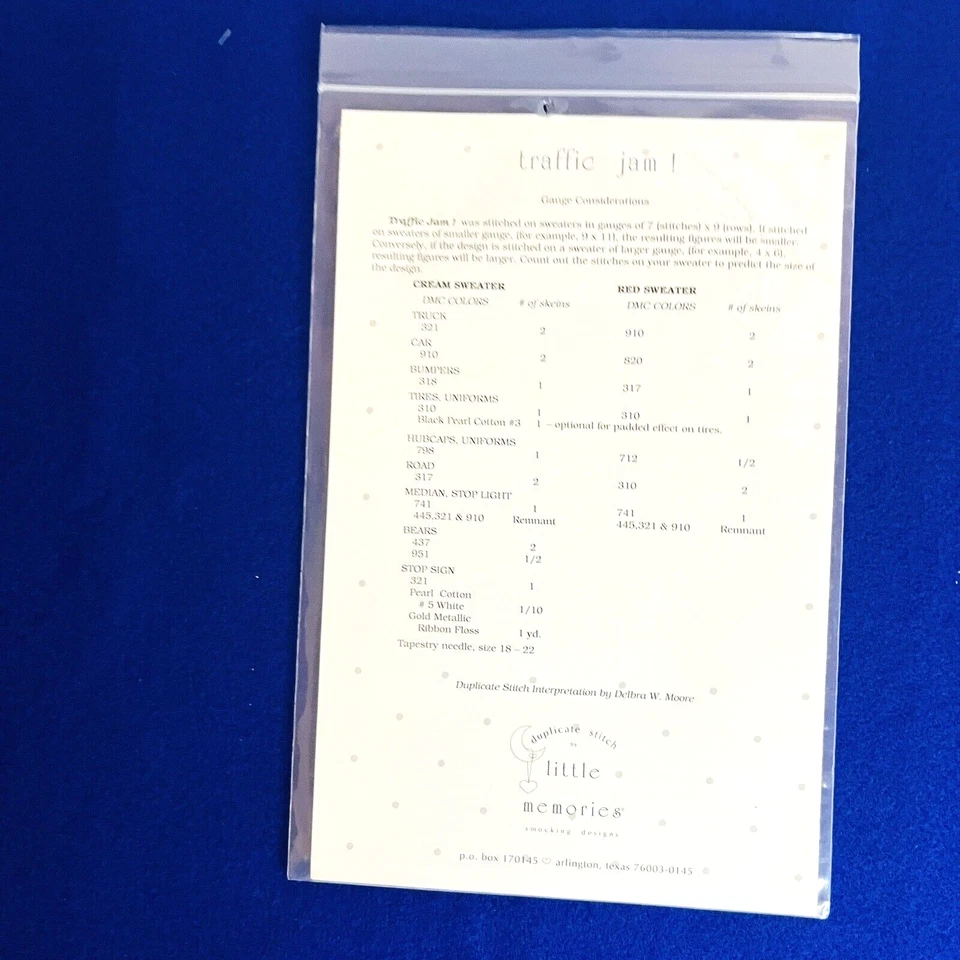 Little Memories Liebre Arcos Diseño Smocking Puntada Duplicada Paquete de 4 De Colección Nuevo de Lote Antiguo Foto 4 de 4