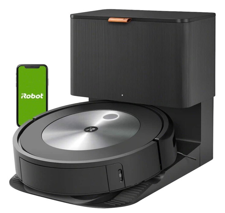 iRobot Roomba j7+ Wi-Fi Robot Vacuum Cleaner w/Clean Base