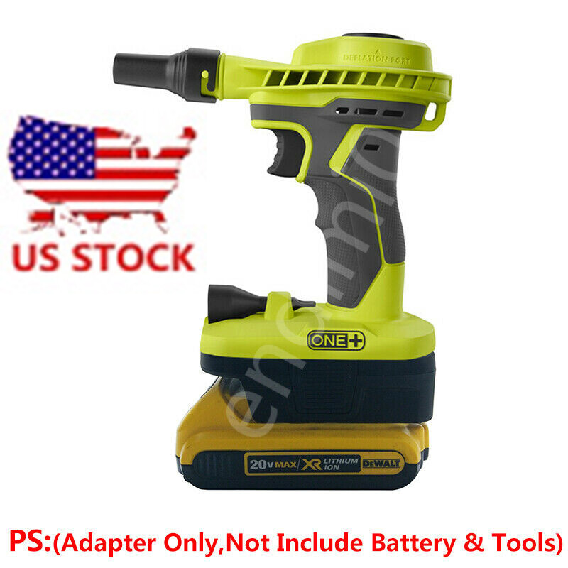 Dewalt 20V(MAX) Slider Li-ion Batteries to Ryobi 18V Tools Adapter (NO Battery)