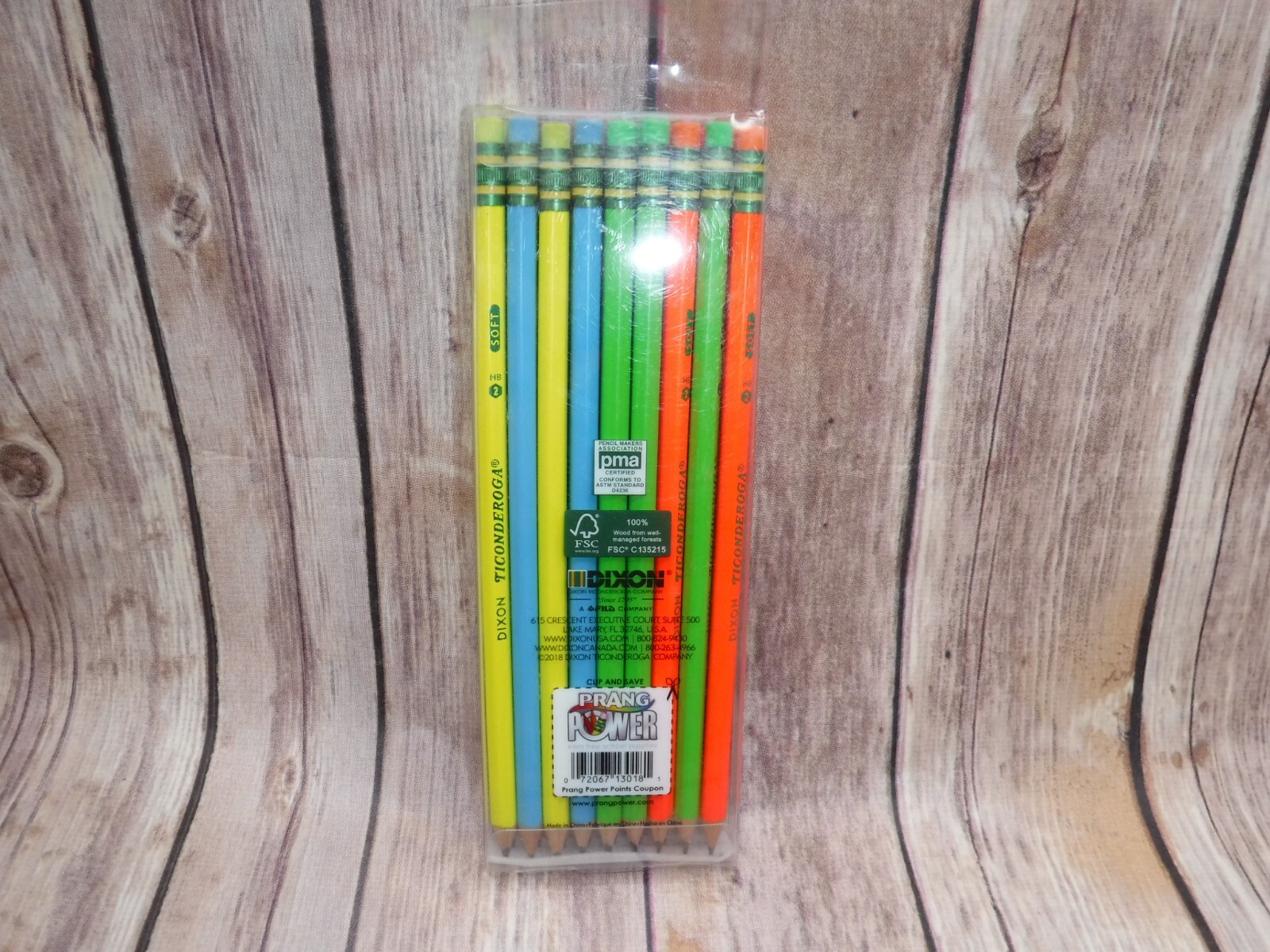 Ticonderoga Colorful Neon Soft Pencils #2 Pre-sharpened Wood Pencils 18 count